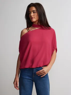 Short Sleeve Cold Shoulder Top