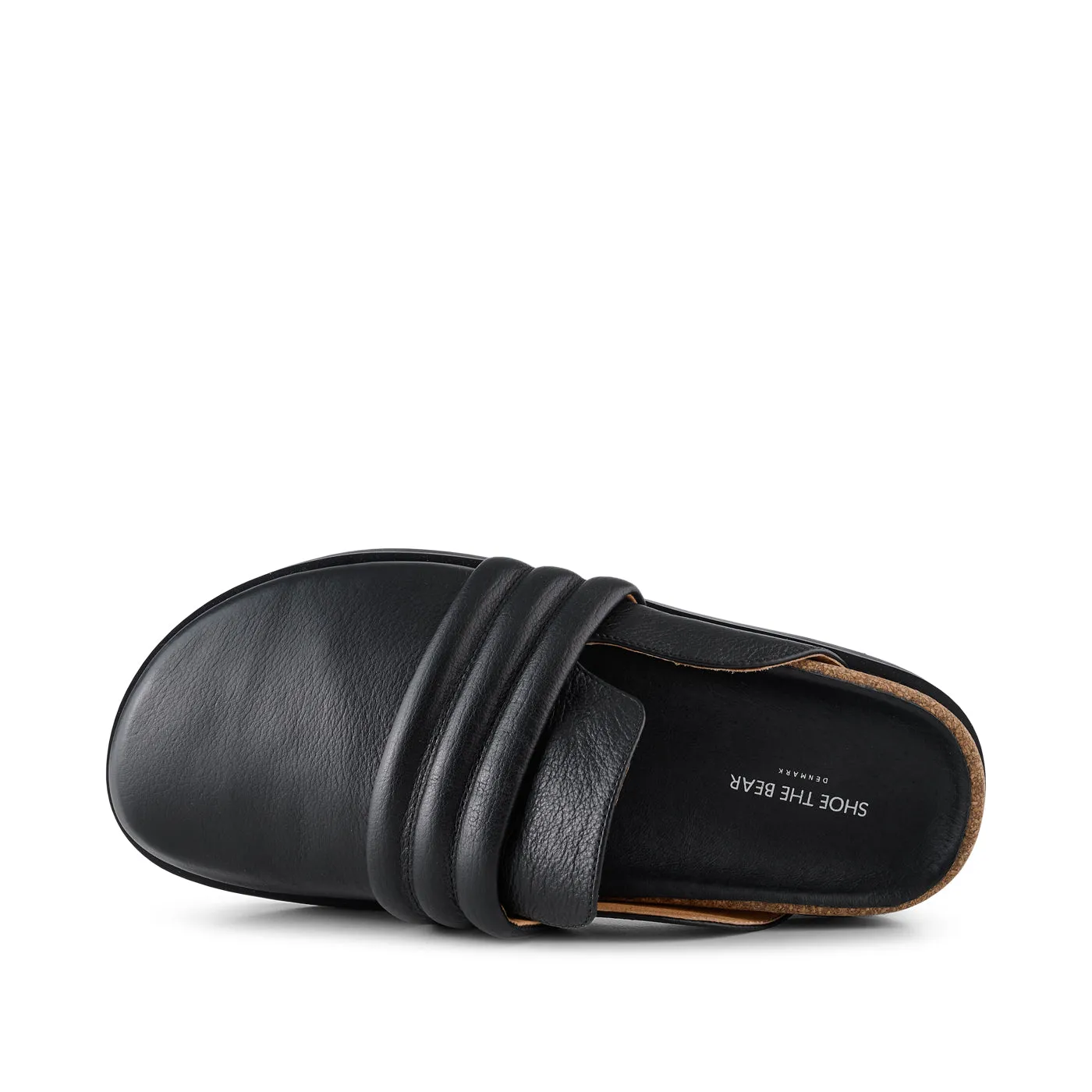 Siri clog leather - BLACK