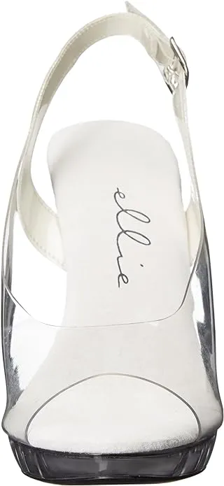 Spring-521 Clear Wide Width Slingback Sandals