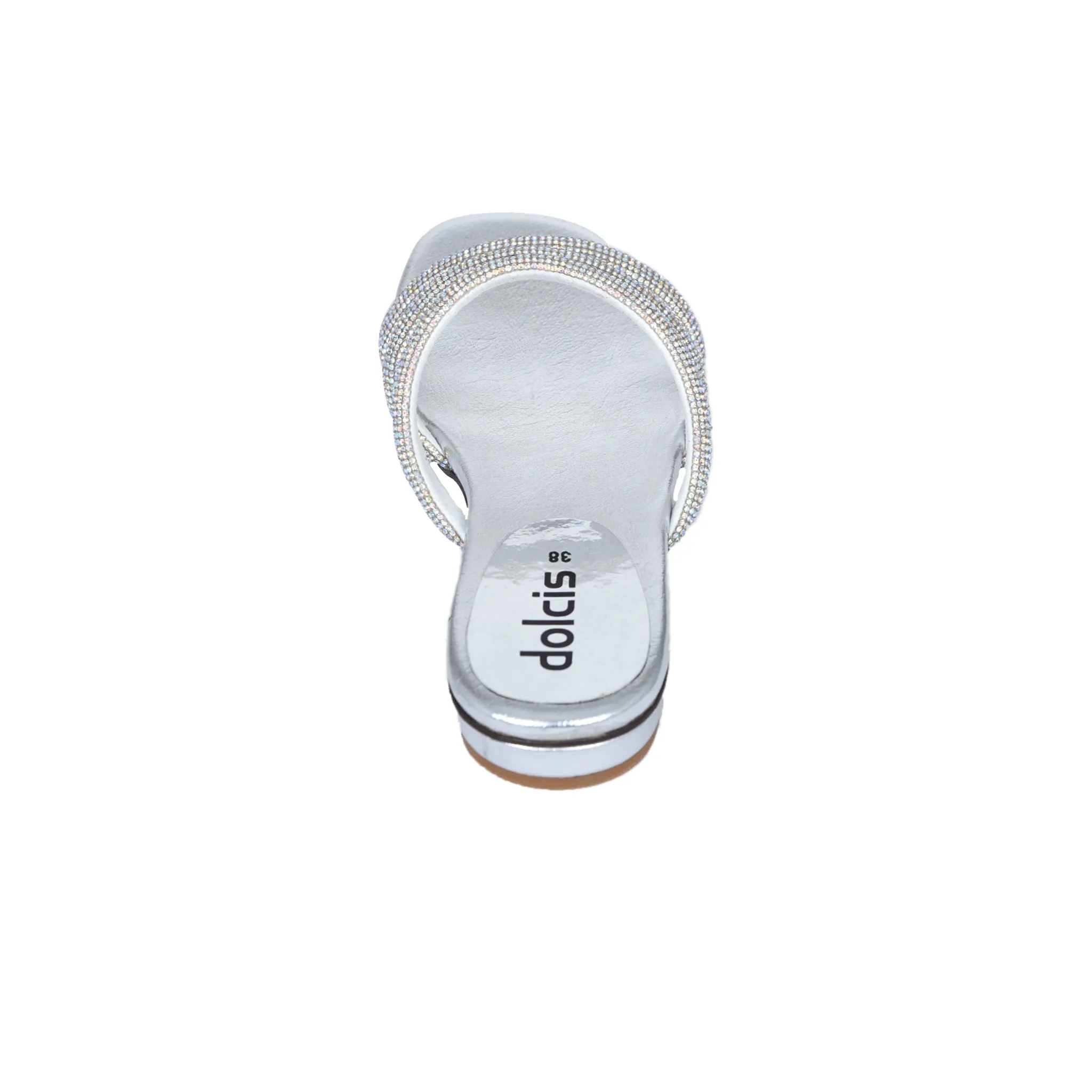 Stunning Silver Strappy Flats | 510J-S