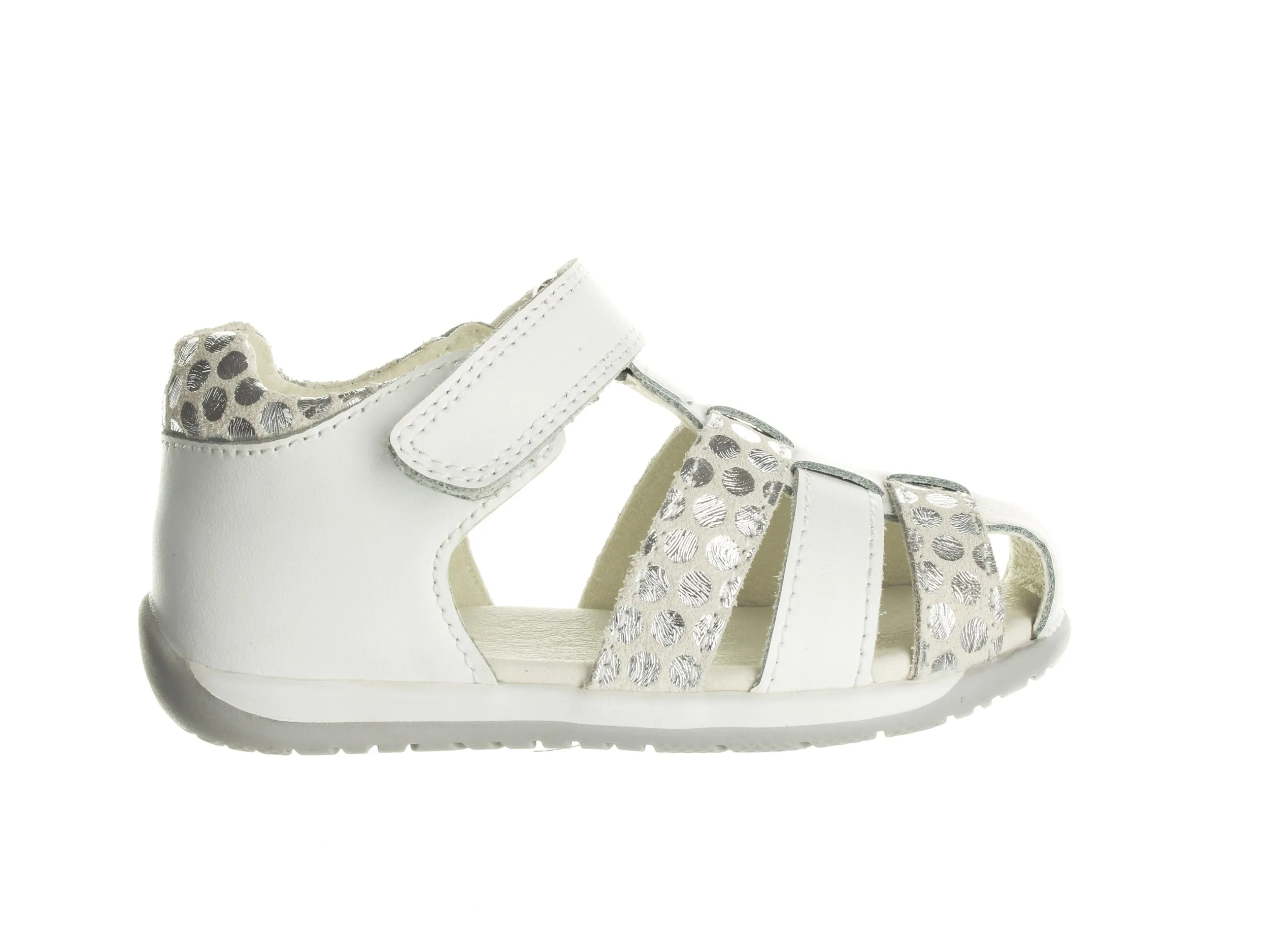 Surefit Bec Sandal - White   Silver