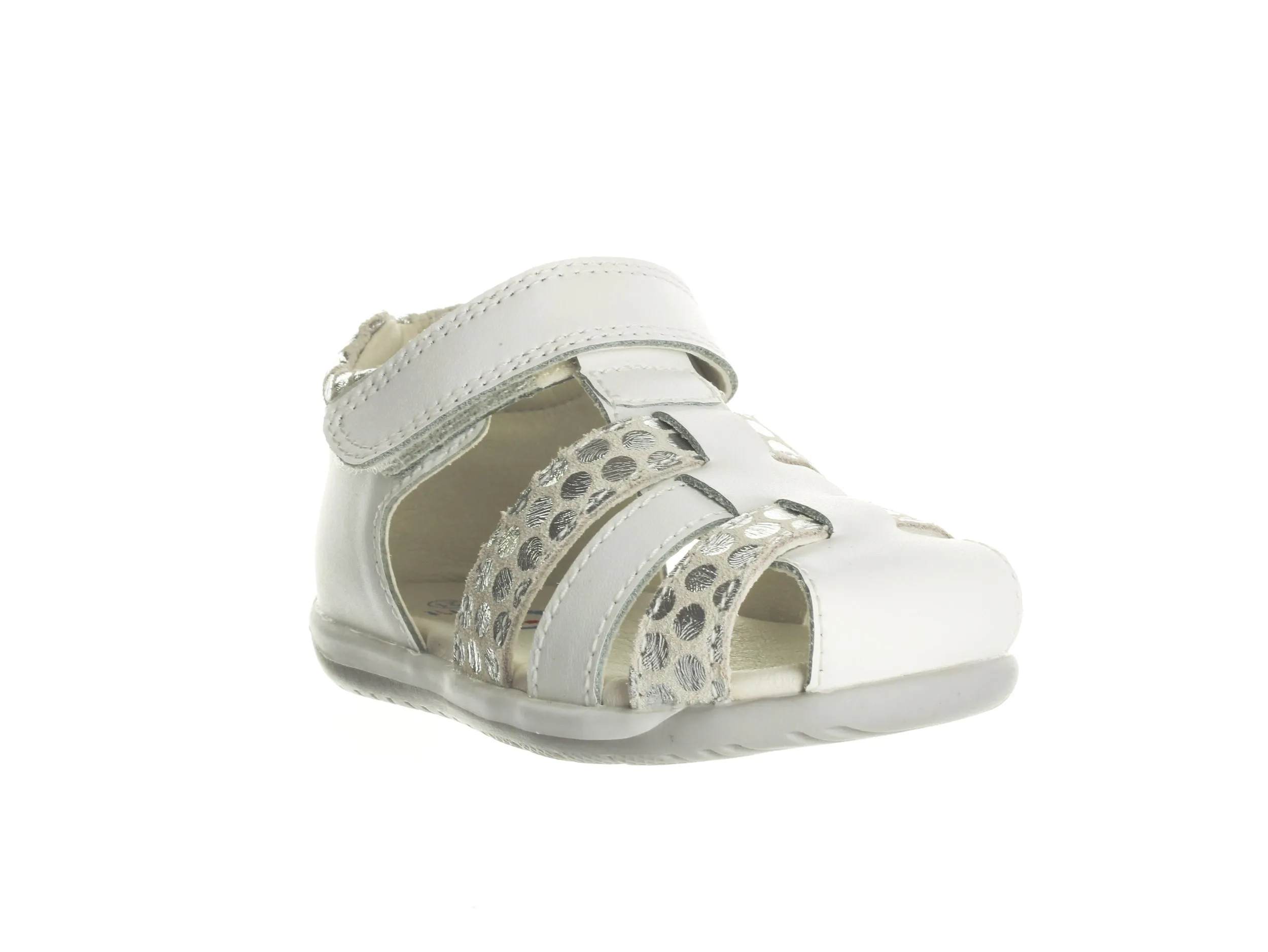 Surefit Bec Sandal - White   Silver