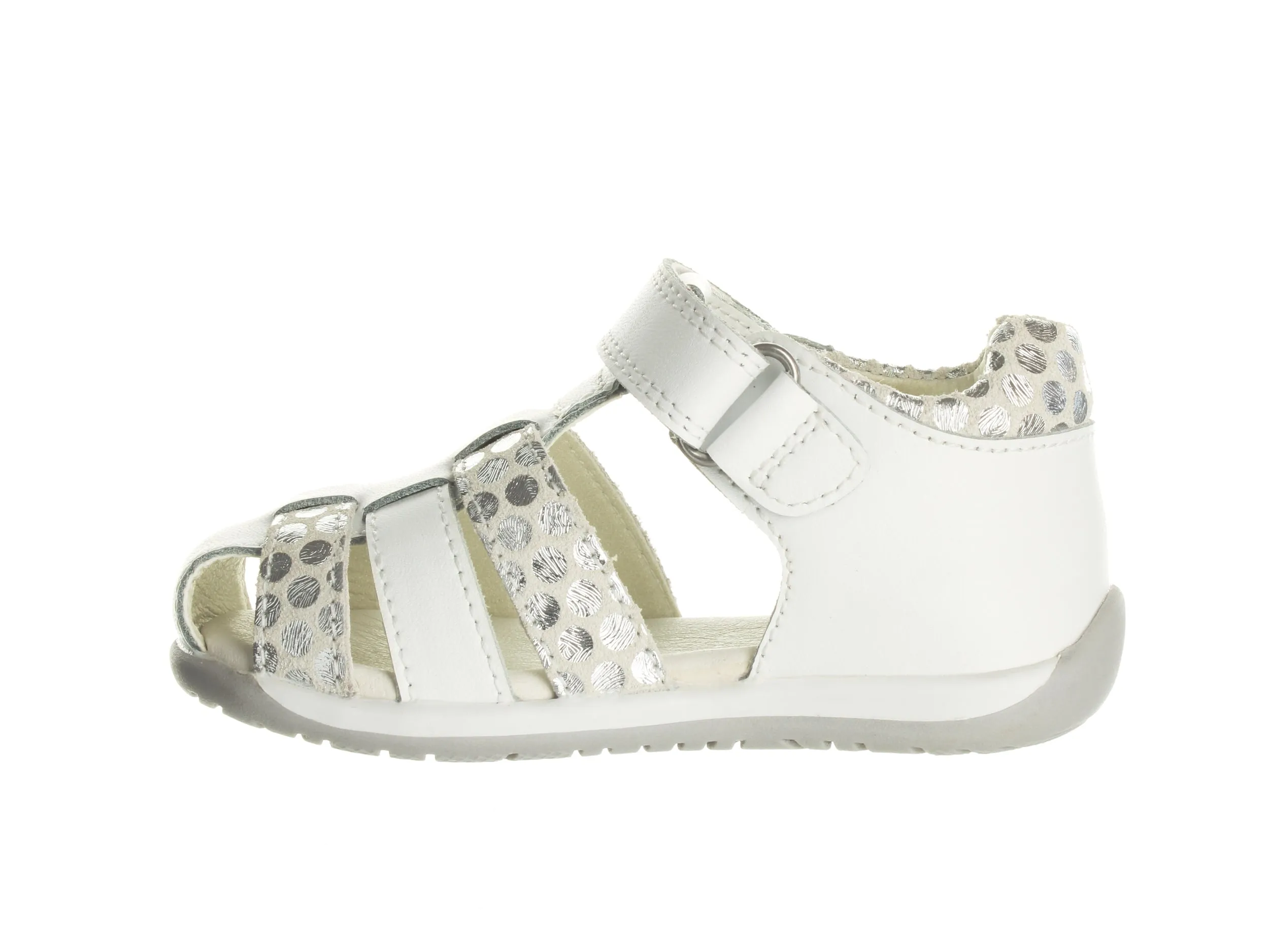 Surefit Bec Sandal - White   Silver