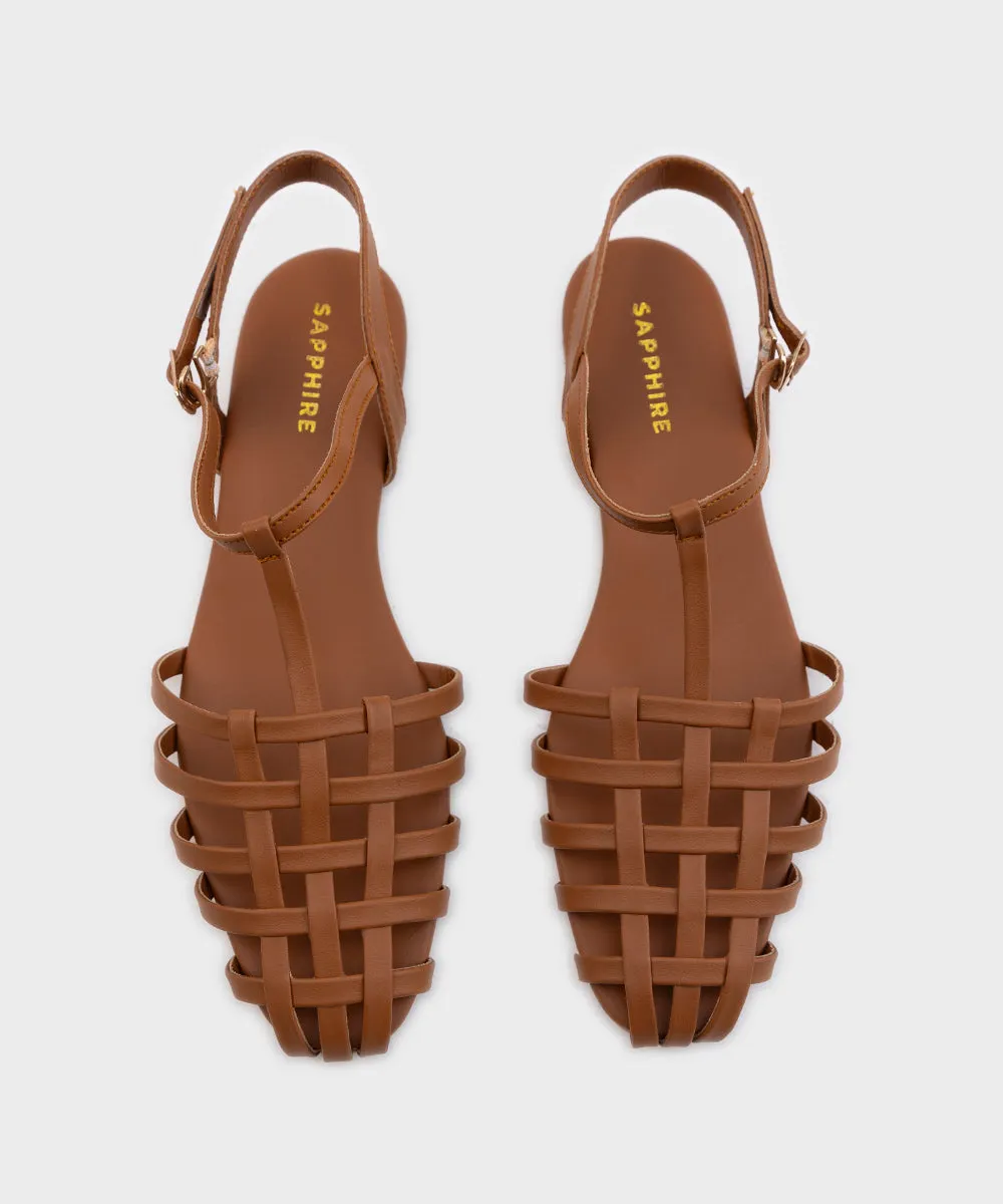 Tan Slingback Flats