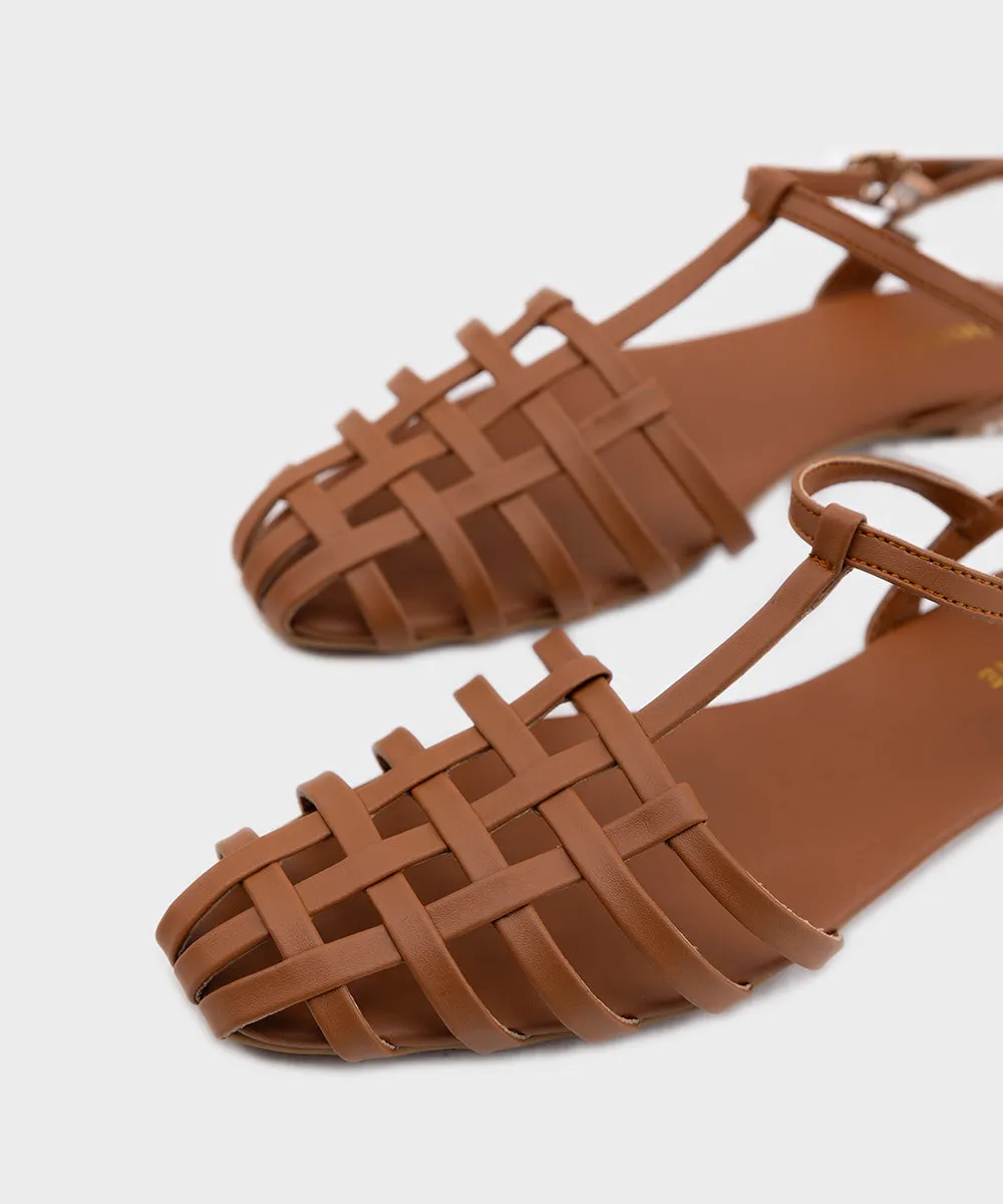 Tan Slingback Flats