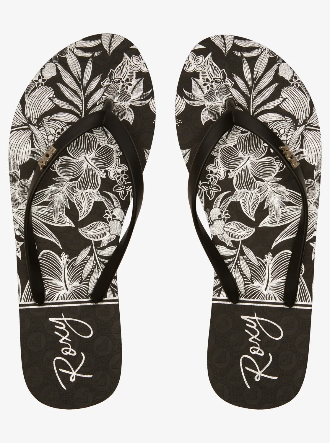 Viva Stamp Flip-Flops - Black/White