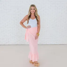 Whitney Wrap Skirt Gingham Baby Pink
