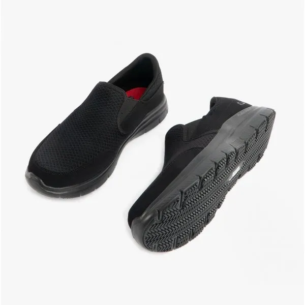 WIDE FIT: FLEX ADVANTAGE - MCALLEN SR Mens Trainers Black