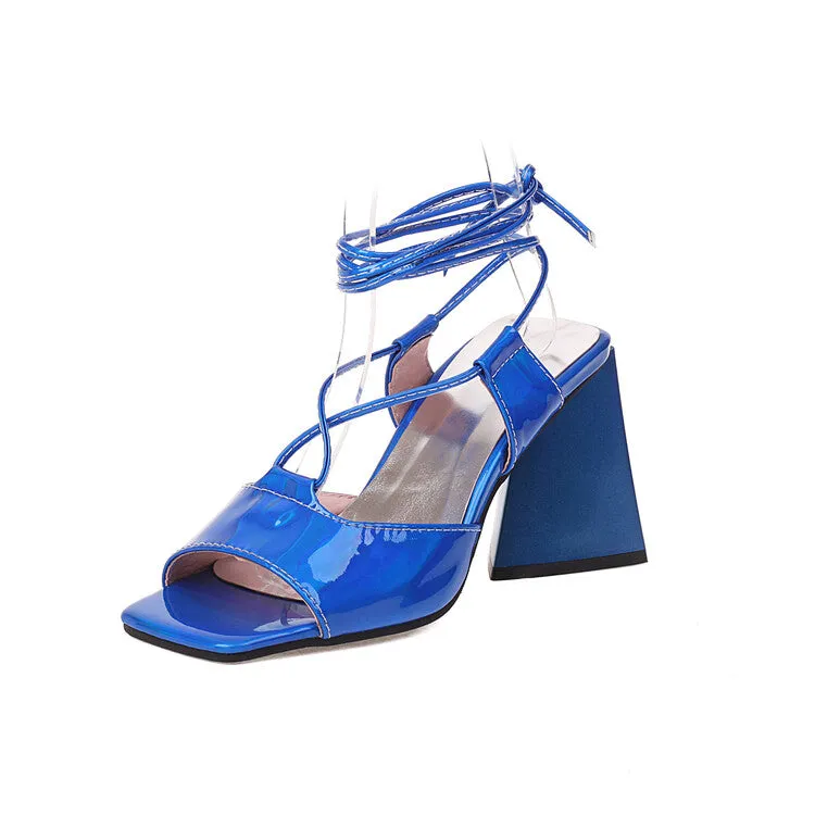 Women's Tied Straps Strange Heel Sandals